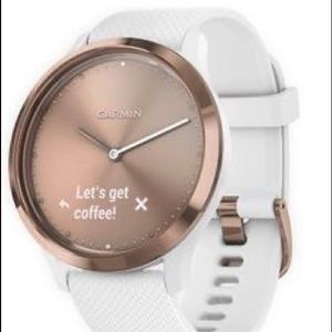 Garmin vivomove HR, Hybrid Smartwatch for Men and Women, White/Rose Gold